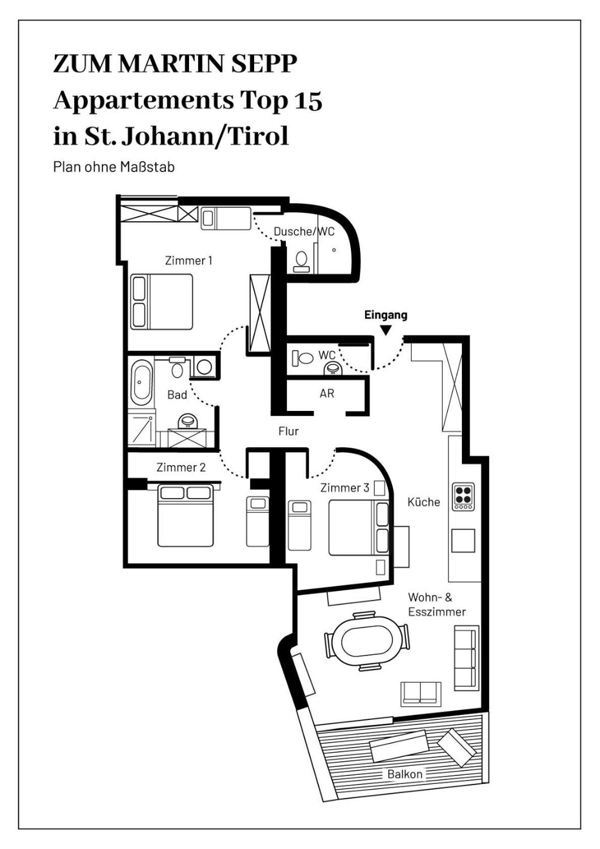 Zum Martin Sepp Appartements Im Martinshof 상트조한인티롤 외부 사진